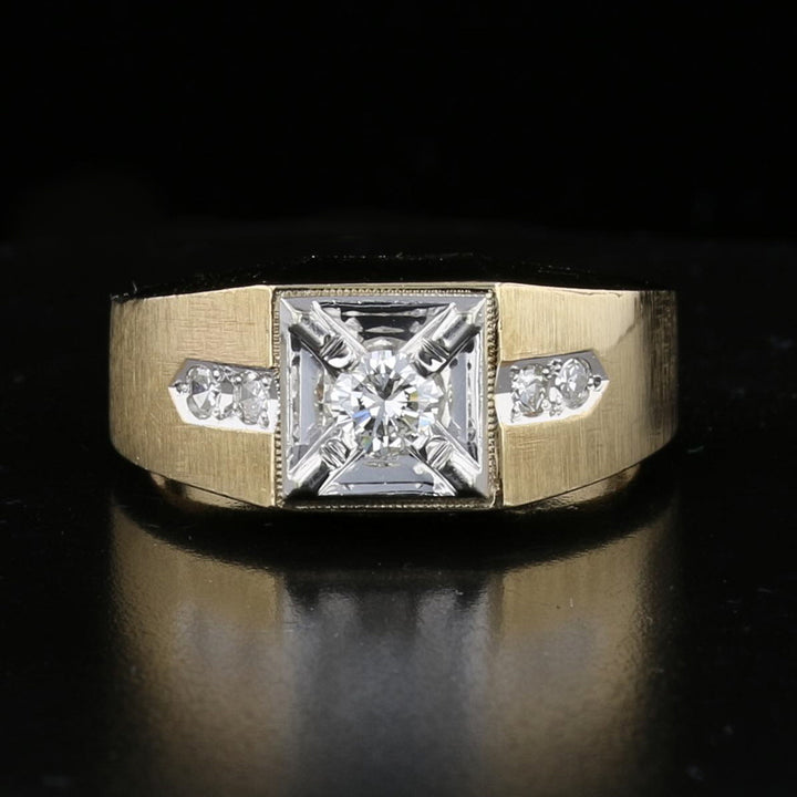 Men's Satin Finish Diamond Ring