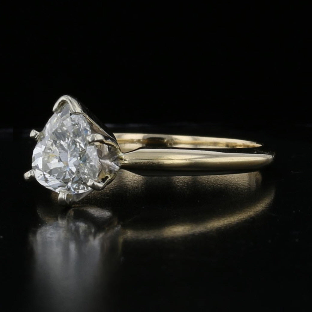 Solitaire Pear Shape Diamond Ring