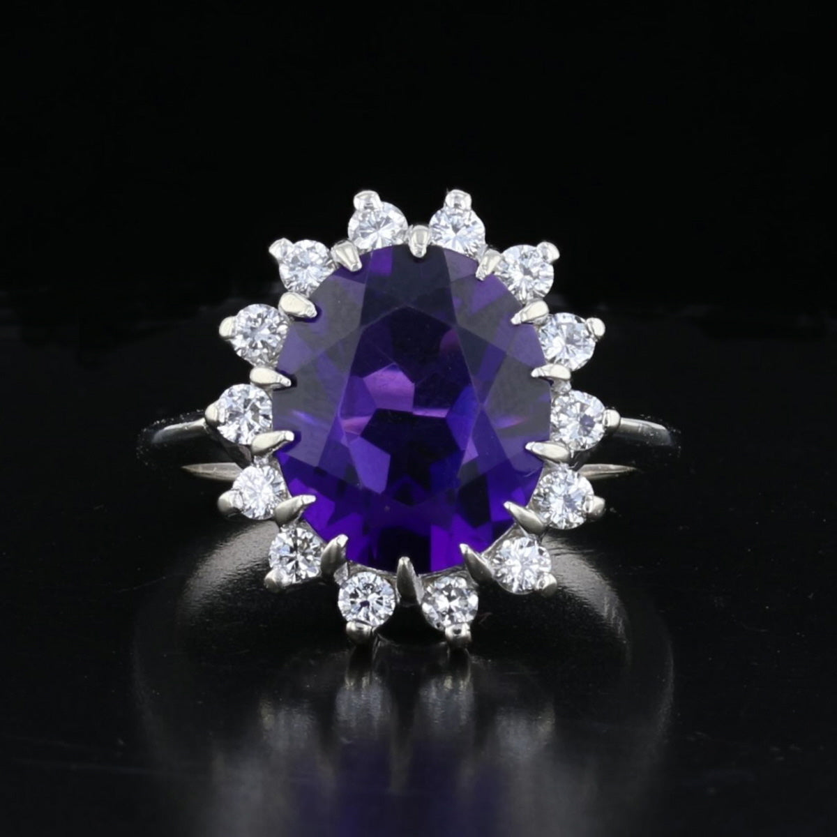 'Diana' Amethyst & Diamond Ring