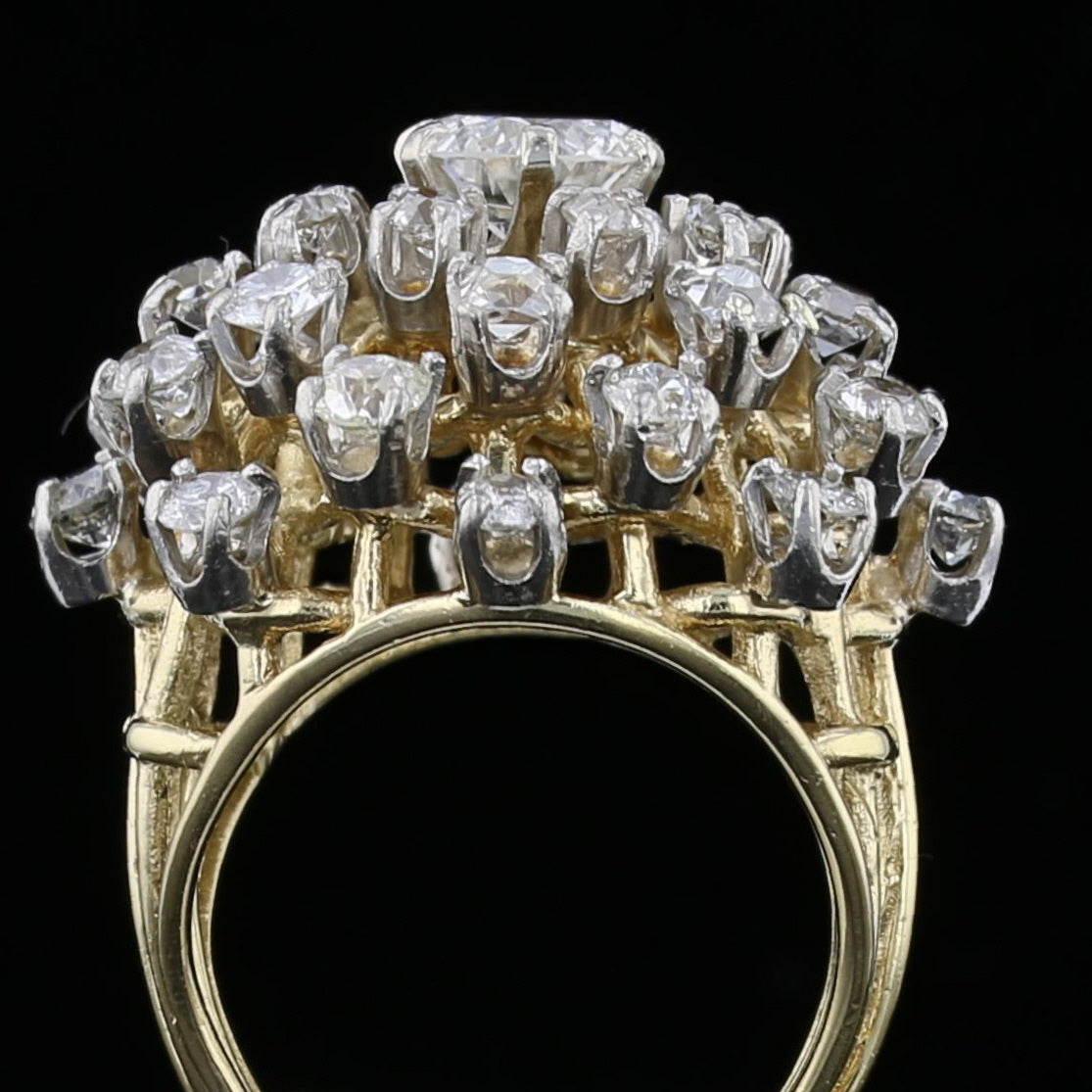 Vintage 7.35 Carat Diamond Ring 18K Yellow Gold 894062