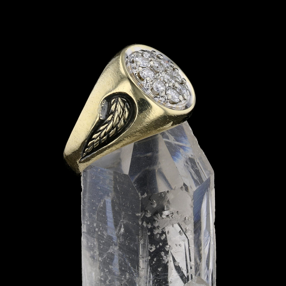 Vintage 14K Gold Diamond Cluster Ring 1.4ct