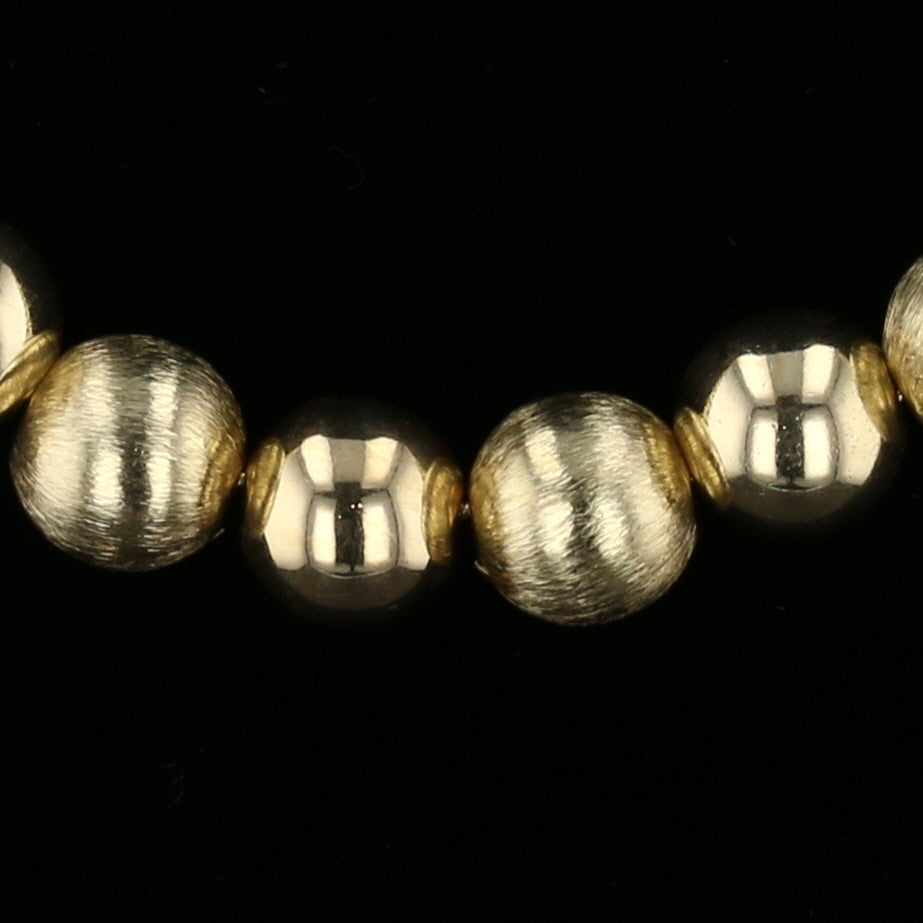 Yellow Gold Beaded Necklace