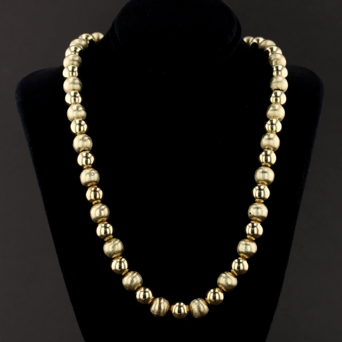Yellow Gold Beaded Necklace