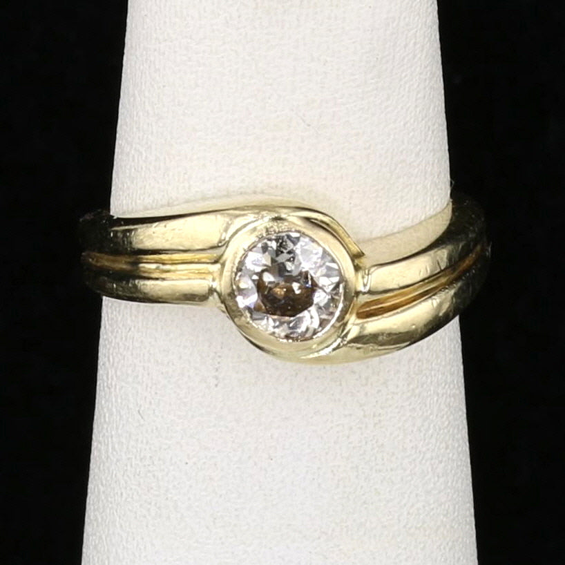 Tiny Diamond Solitaire Ring Size 3