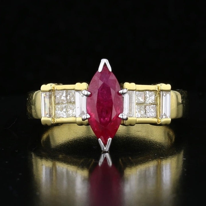 Marquise Ruby Diamond Ring