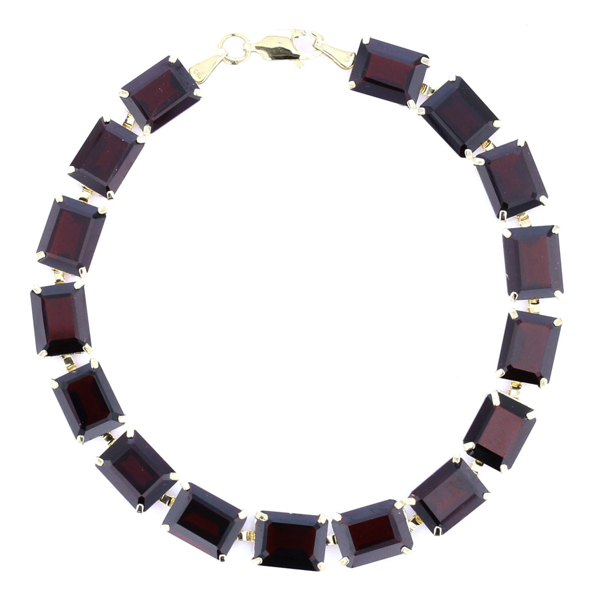 Garnet line bracelet on a white background. Item 894562.