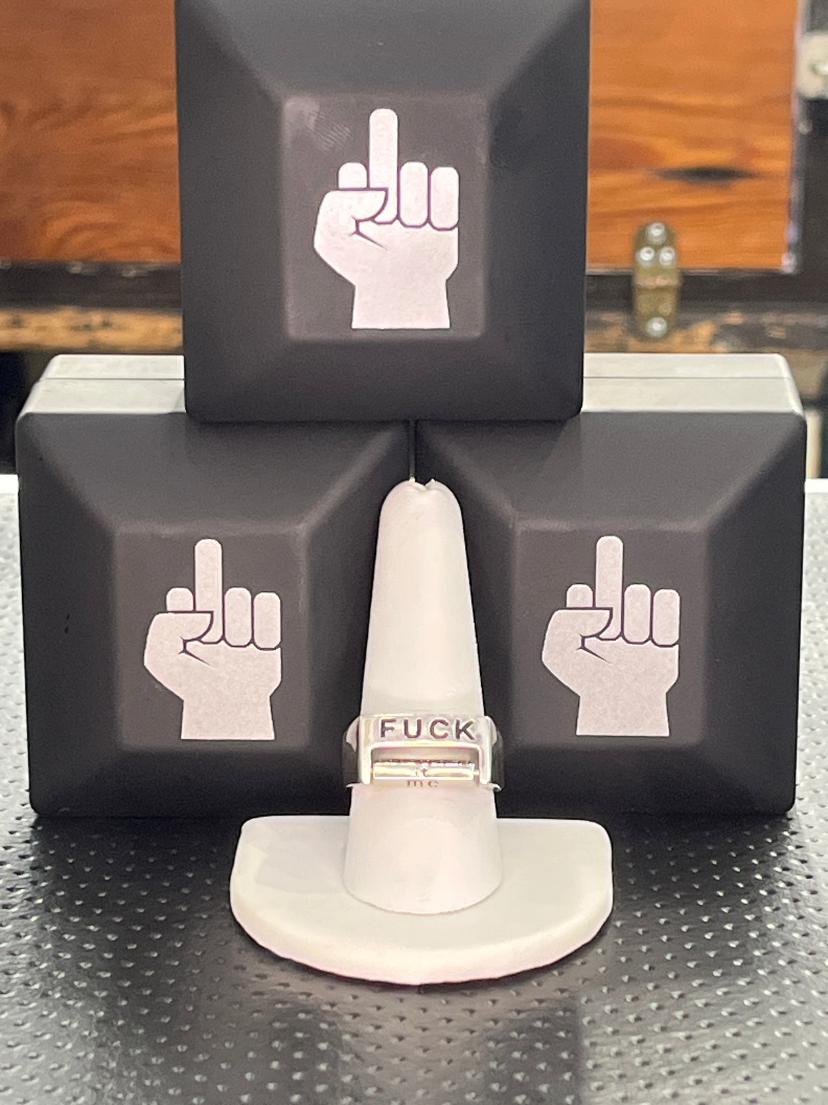 Sterling Silver Mood Spinner Ring – “F*ck It / Me / Everything / Off / You”