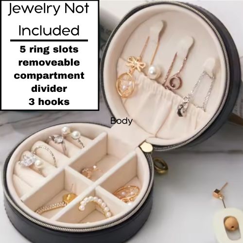 Elegant Travel Zipper Jewelry Box