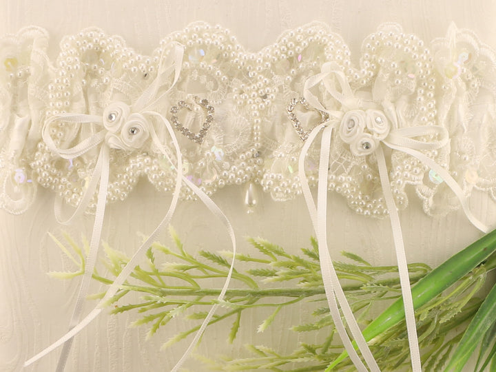 Elegant Guipure Crochet Lace Garter | Handmade