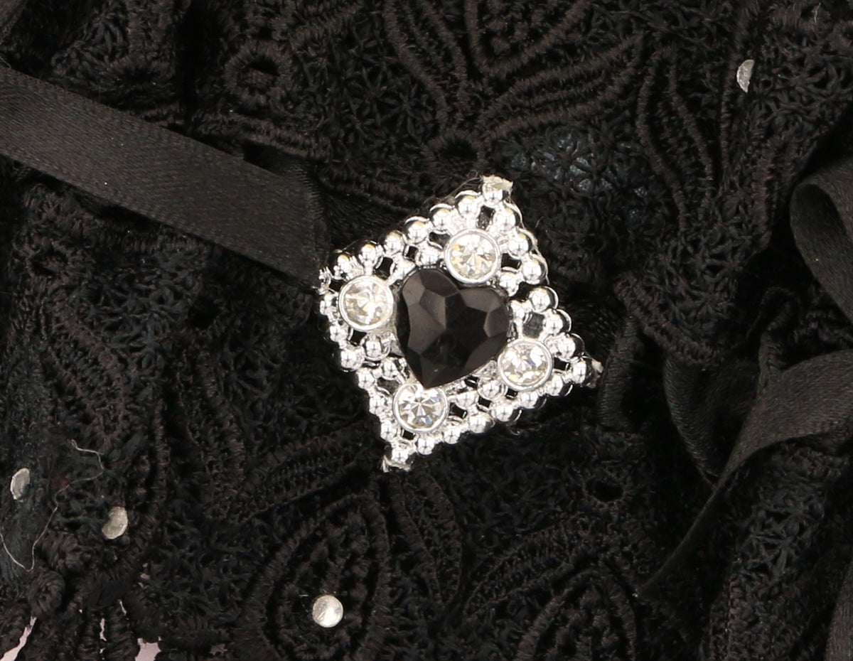 Sexy Black Belle de Nuit Lace Garter