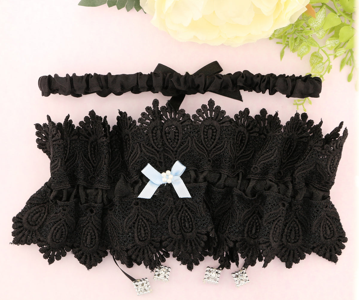 Sexy Black Belle de Nuit Lace Garter