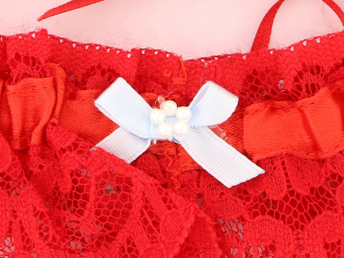 Luxurious Red Gigi Lace Bridal Garter & Toss Set