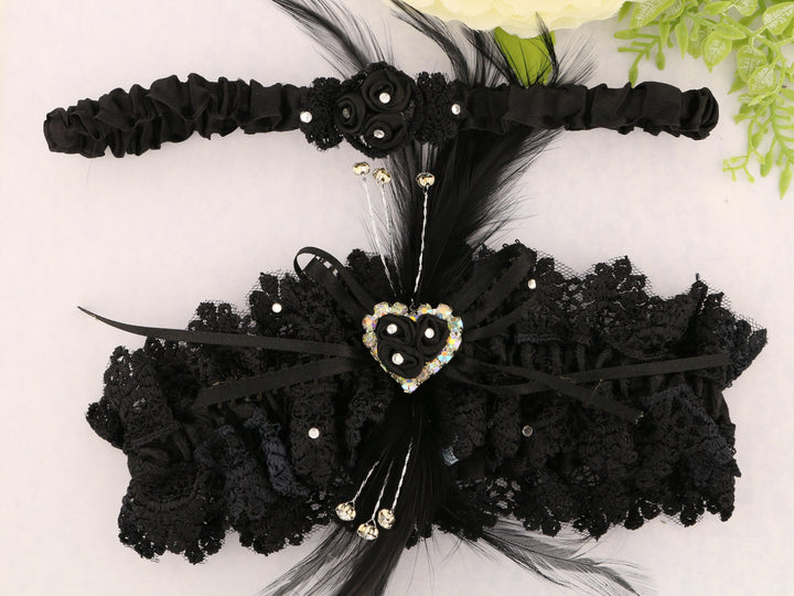 Fab Sexy Black Guipure Lace Garter