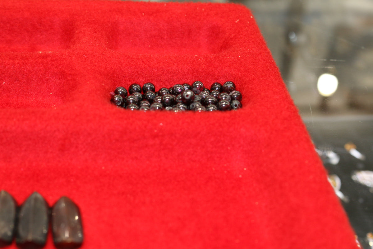 Antique Gutta Percha & Whitby Jet Cameo, French Jet Beads Necklace