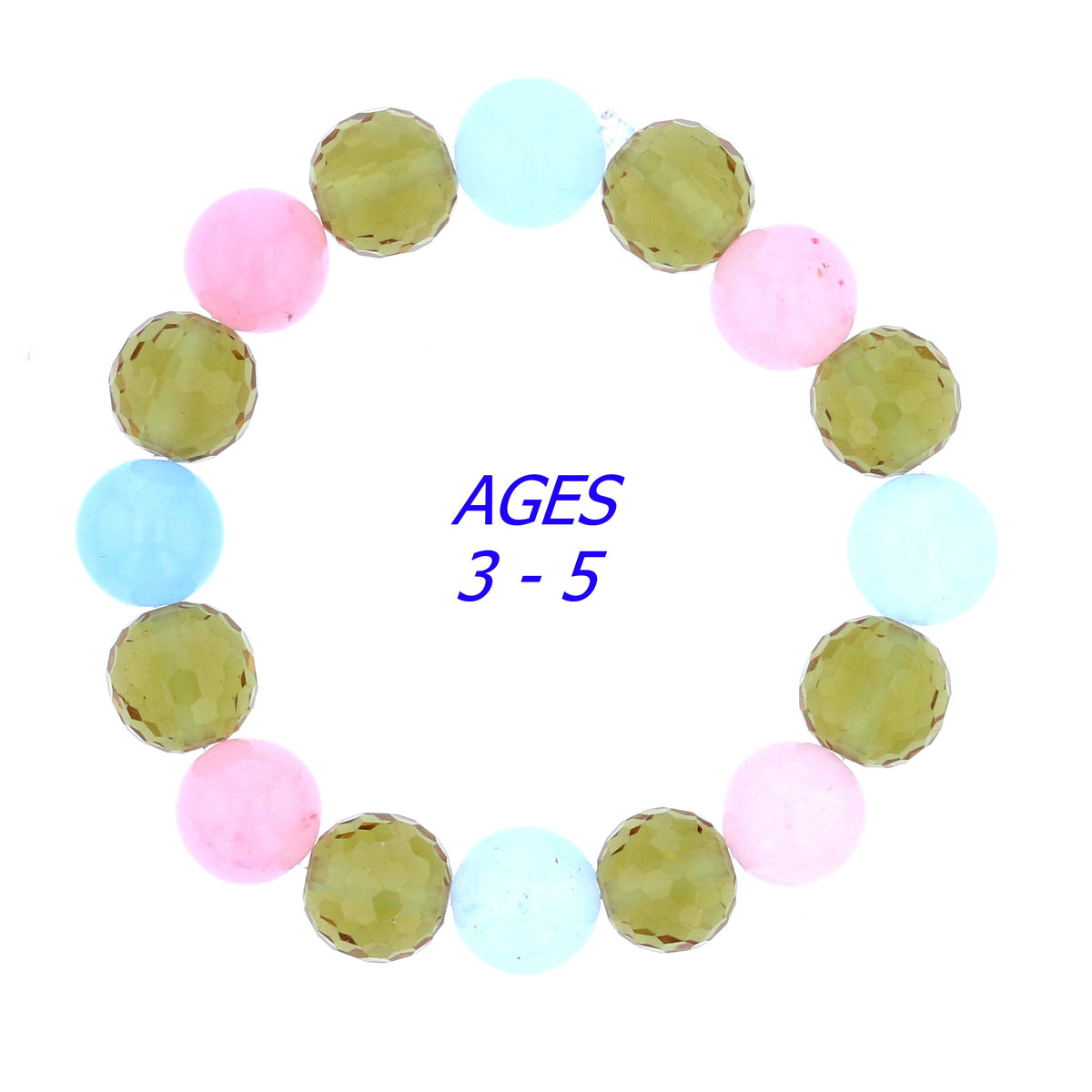 Cotton Candy Aquamarine VooDoostone Bracelet for Kids (Ages 3-5)