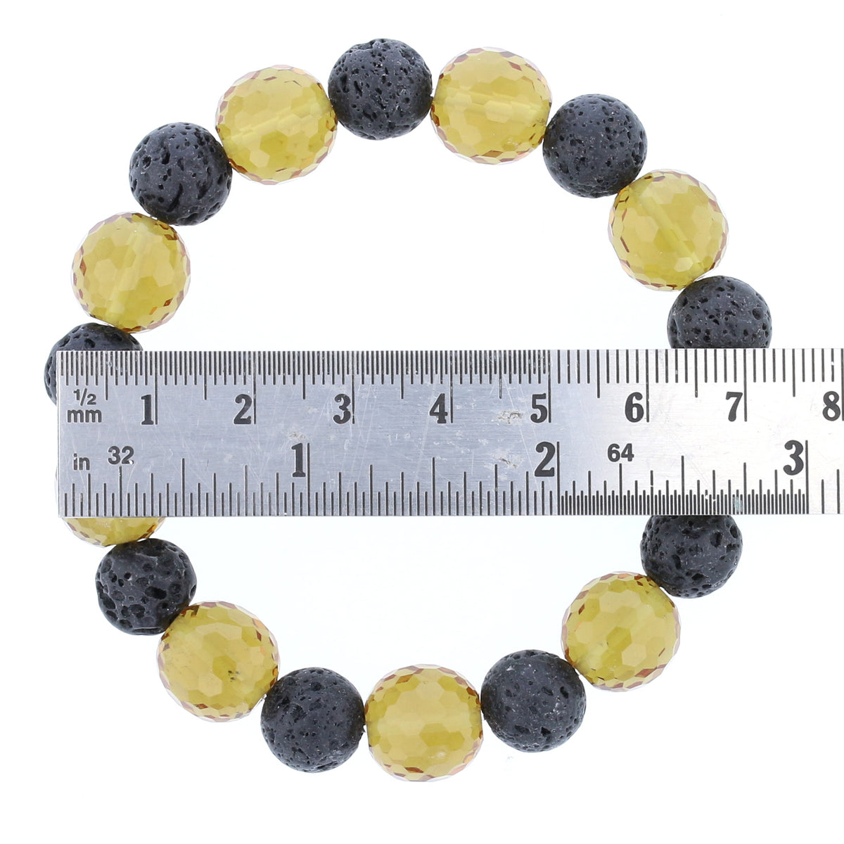 VooDooStone and Lava stone Beaded Bracelet - Life Symbol