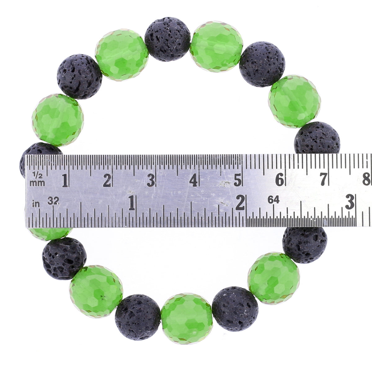 VooDooStone and Lava stone Beaded Bracelet - Life Symbol