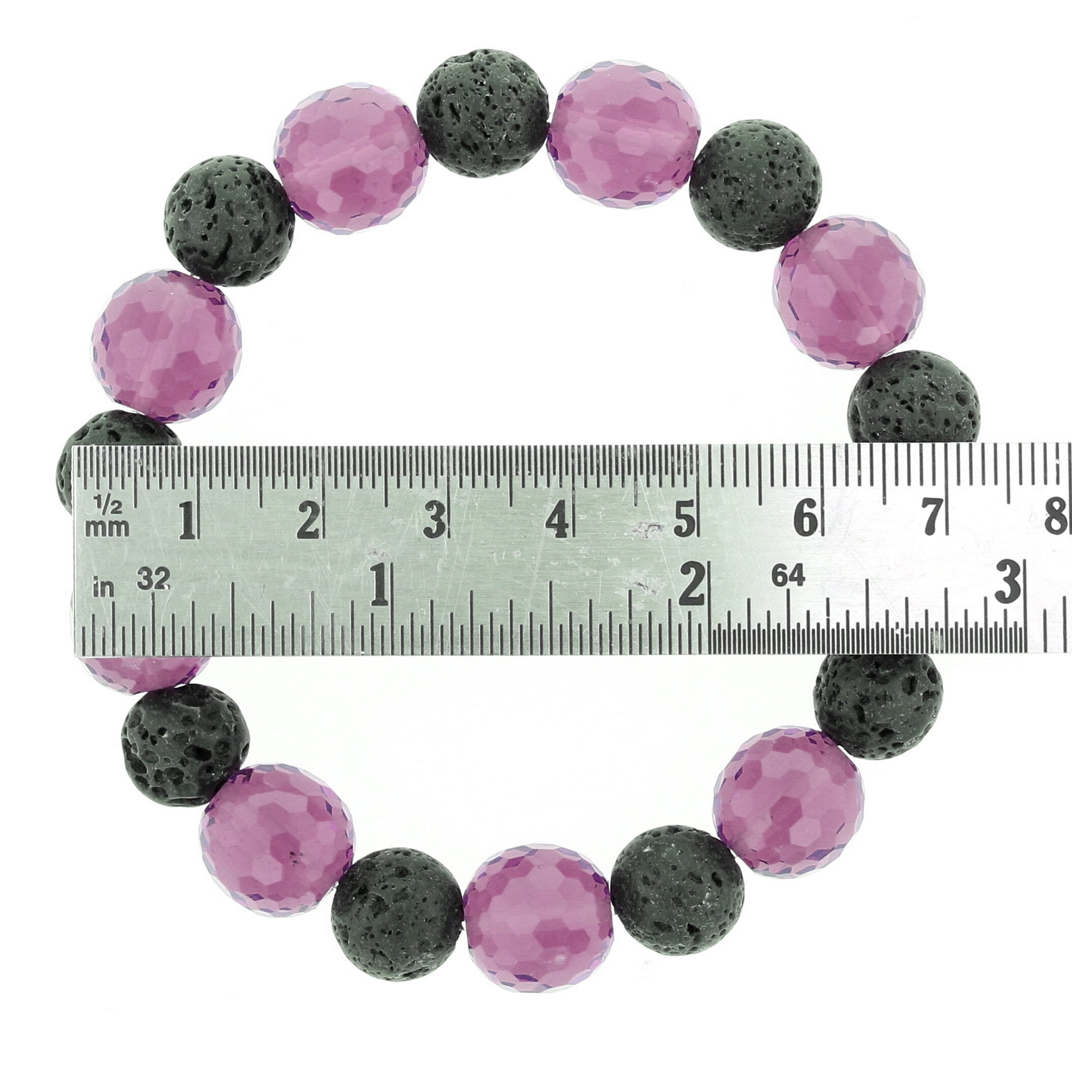 VooDooStone and Lava stone Beaded Bracelet - Life Symbol - David's Antiques & Jewelry