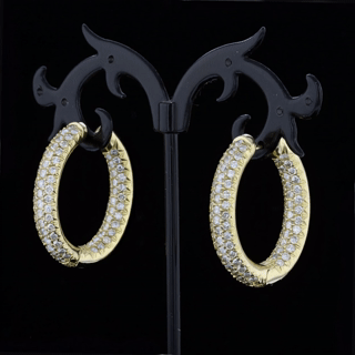 Diamond Hoop Earrings
