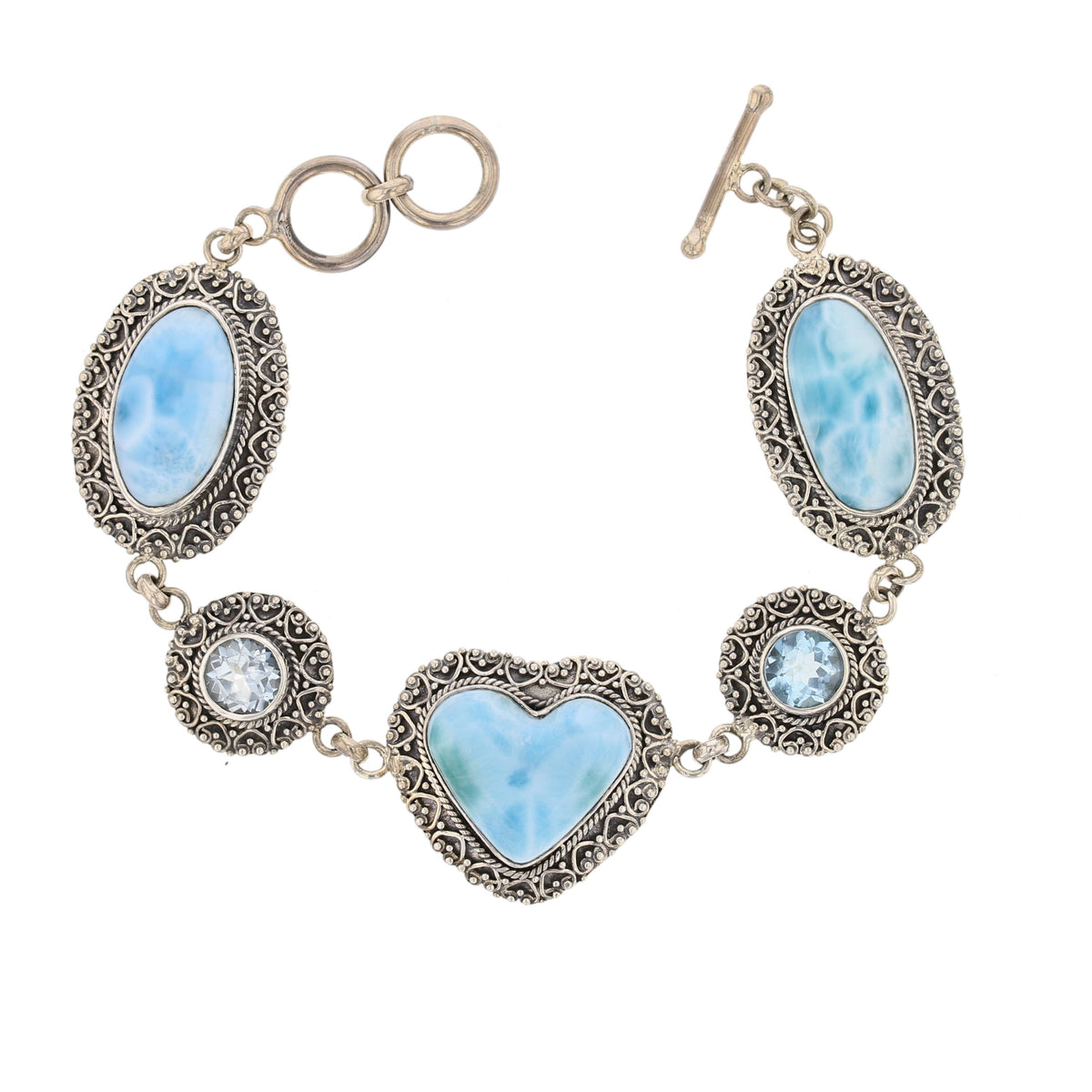 Larimar Heart Bracelet