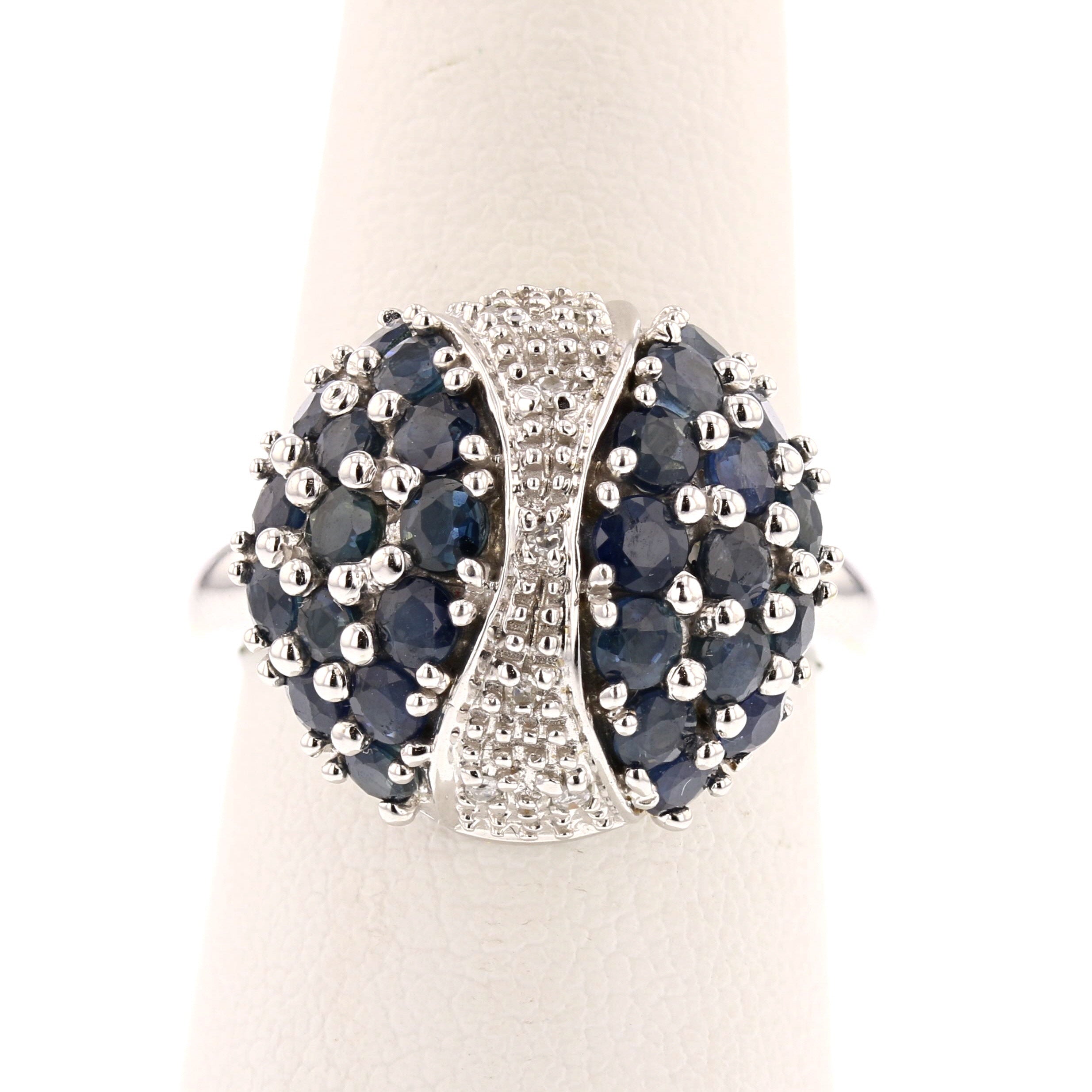 White Gold Sapphire and Diamond Ring - David's Antiques & Jewelry