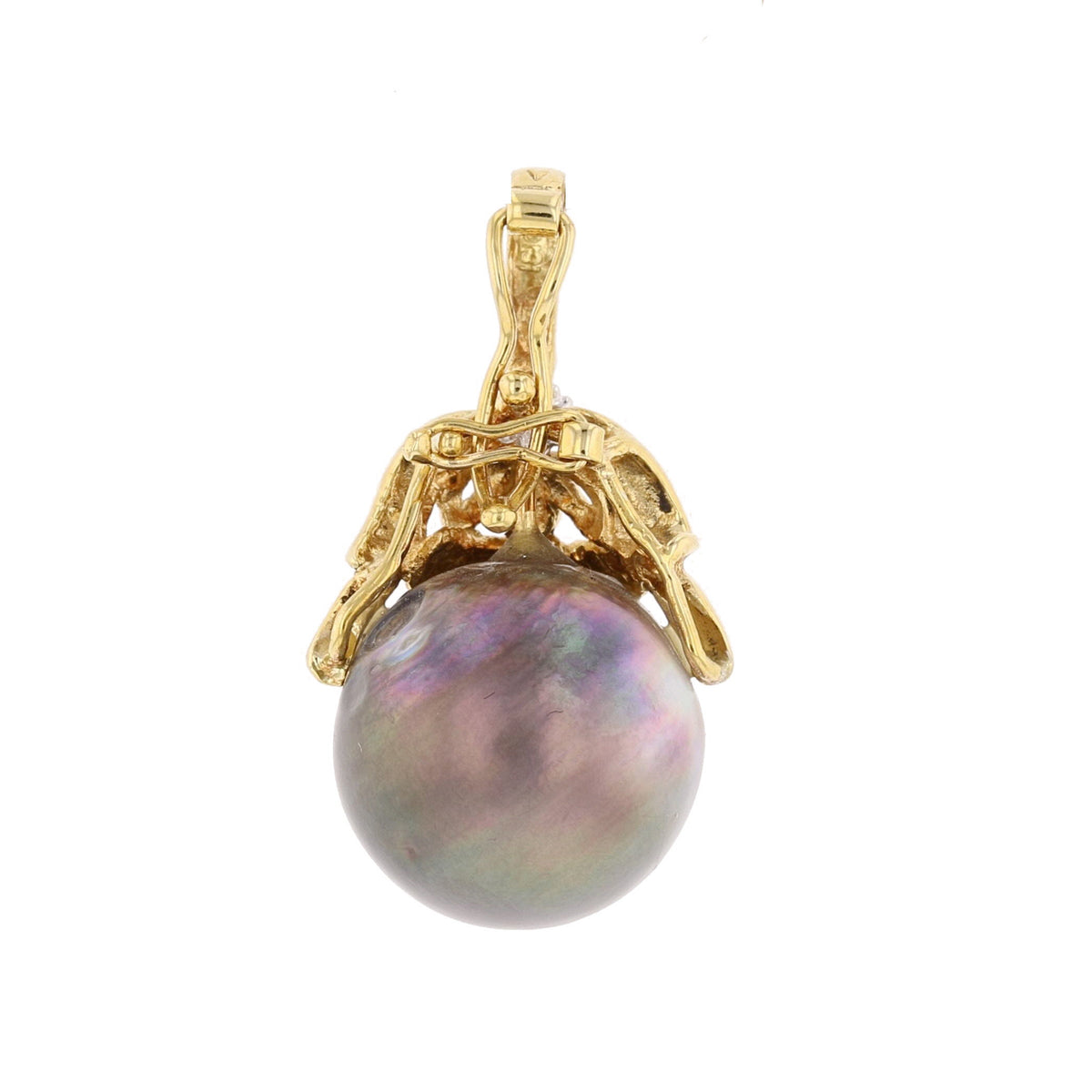 Radiant Tahitian Pearl & Diamond Pendant