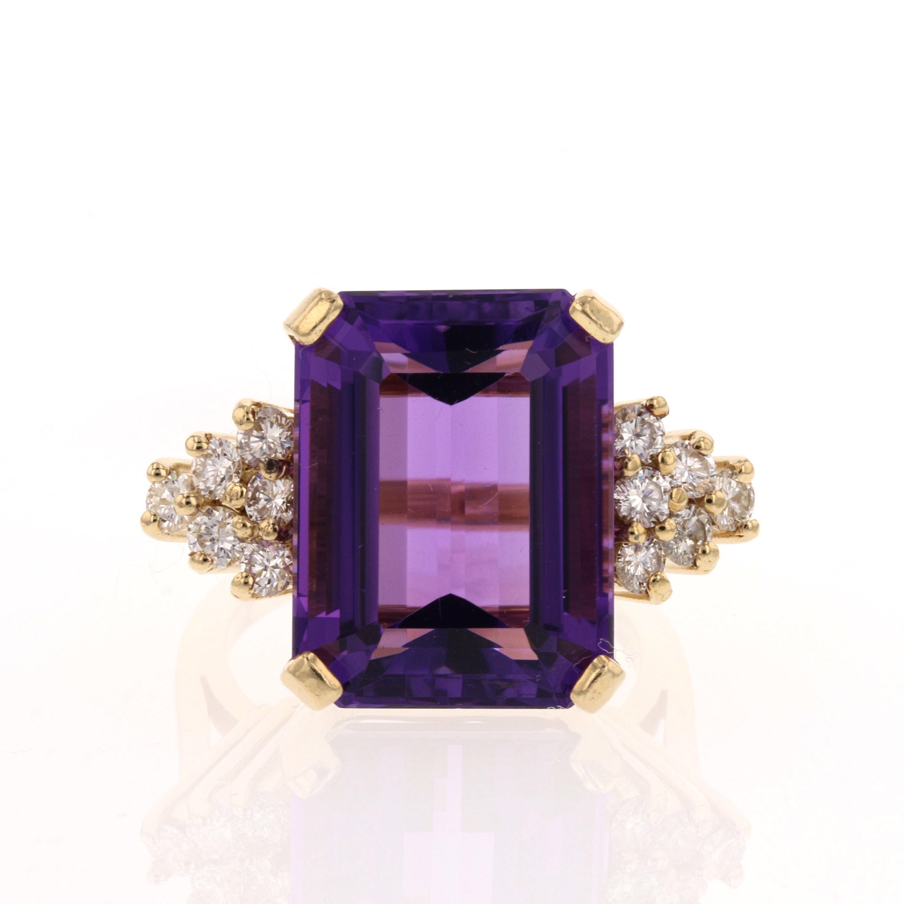 Amethyst, Diamond Ring - David's Antiques & Jewelry