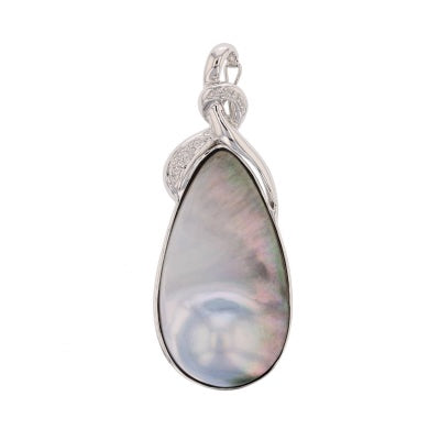 Tahitian Blister Pearl & Diamond Pendant Necklace