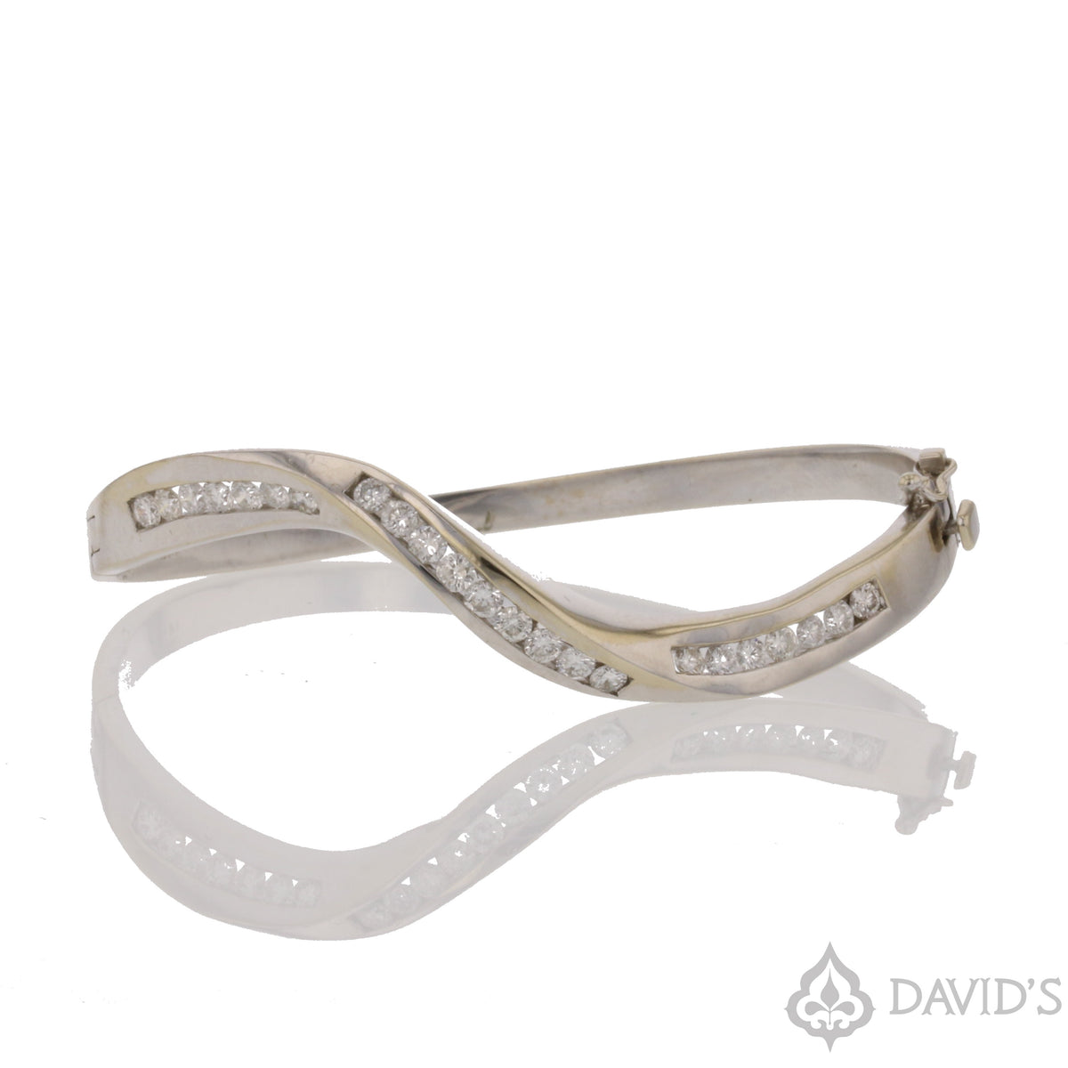 Diamond Cuff in 14k White Gold