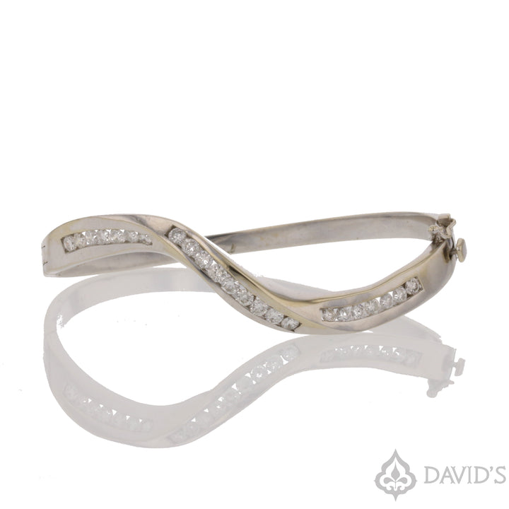 Diamond Cuff in 14k White Gold