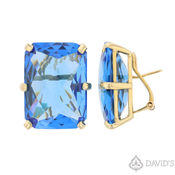 Blue Topaz  Earrings