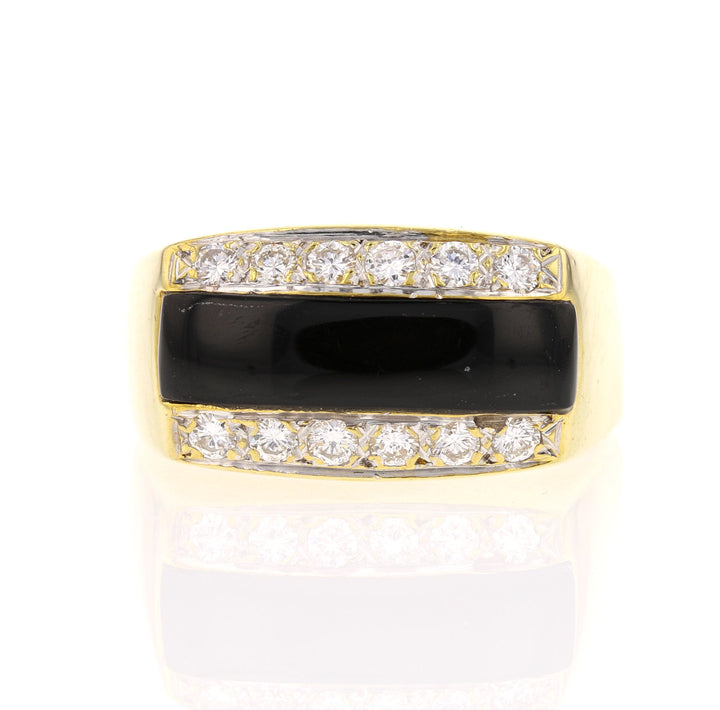 Onyx & Diamond Ring