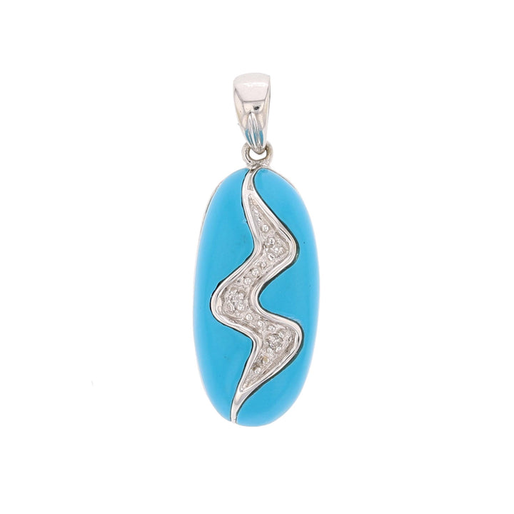 Turquoise & Diamond Pendant