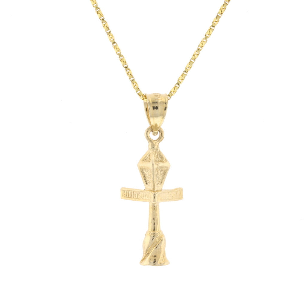 Gold Bourbon & Conti Street Sign Pendant - David's Antiques & Jewelry