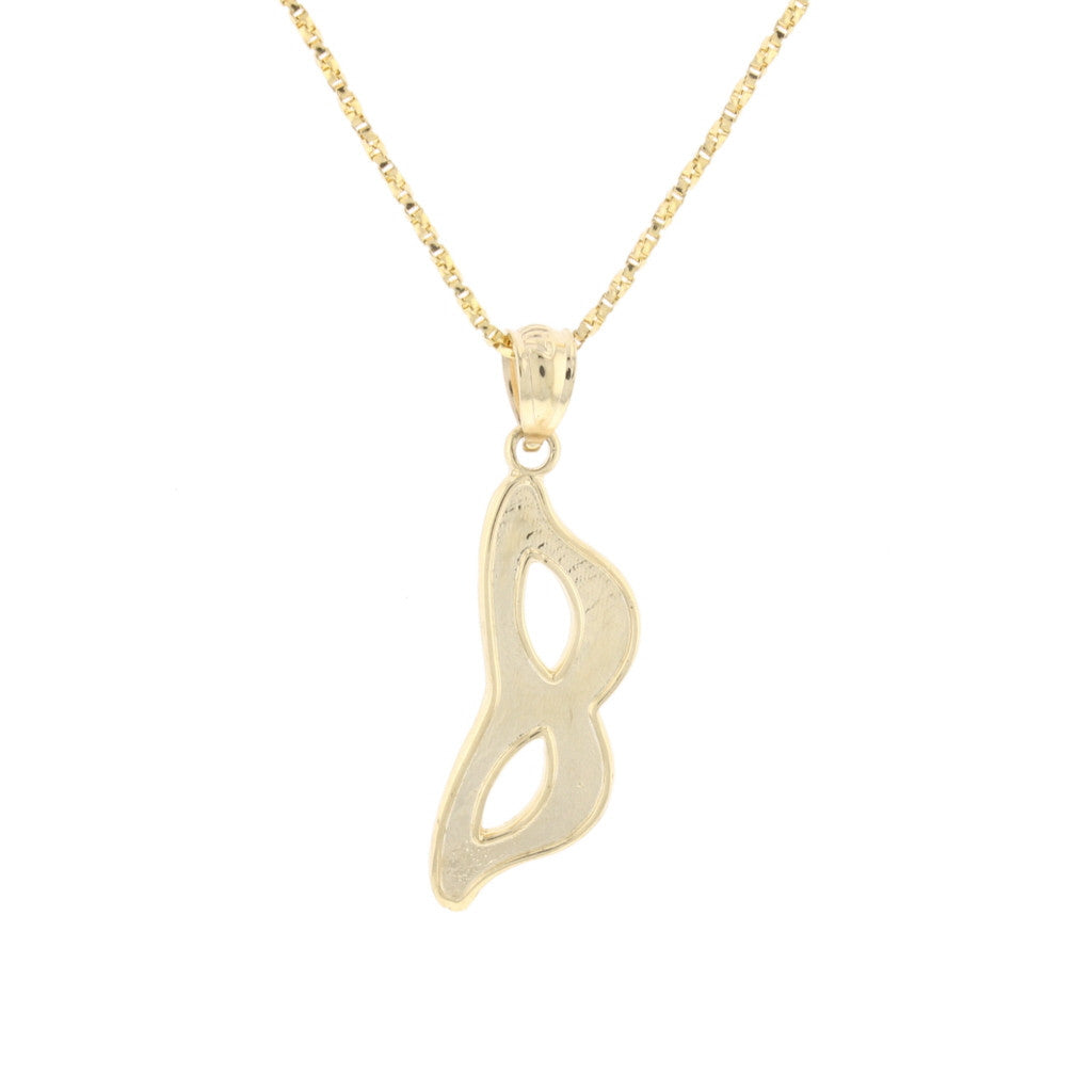 Small 14K Gold Mask Pendant