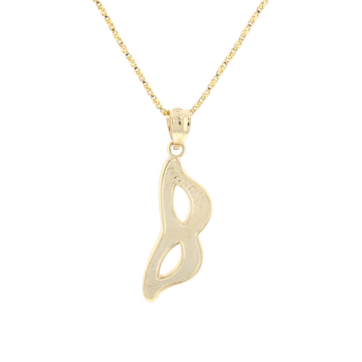 Small 14K Gold Mask Pendant