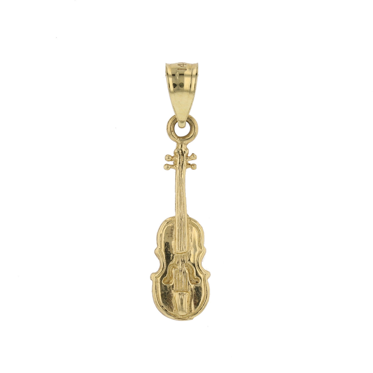 Gold Violin Pendant