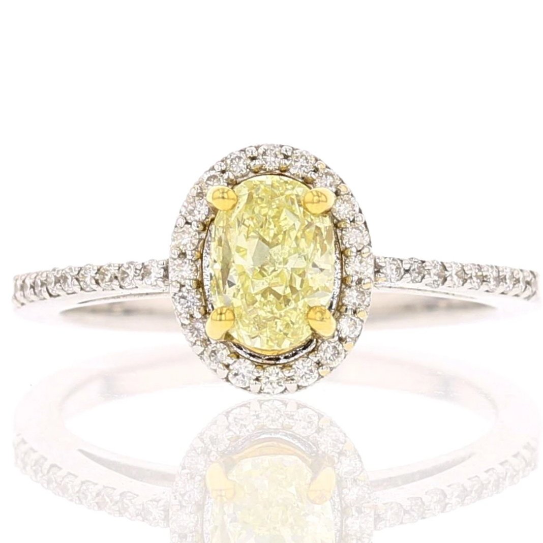 Fancy Yellow Diamond 0.99 Carat Ring