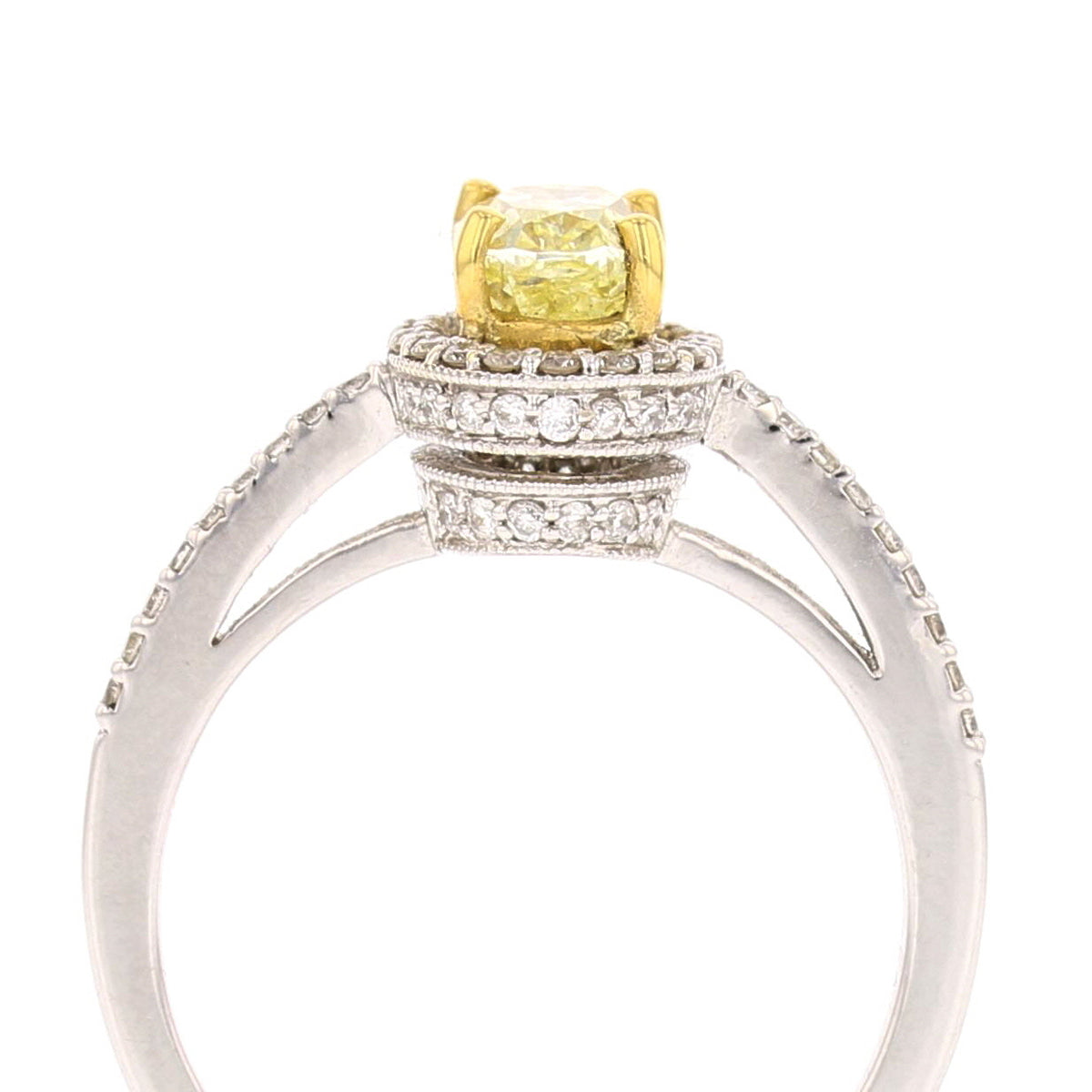 Fancy Yellow Diamond 0.99 Carat Ring