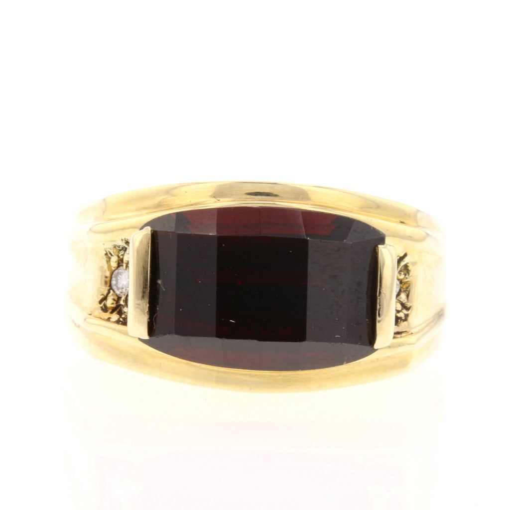 Checkerboard Garnet Ring - David's Antiques & Jewelry