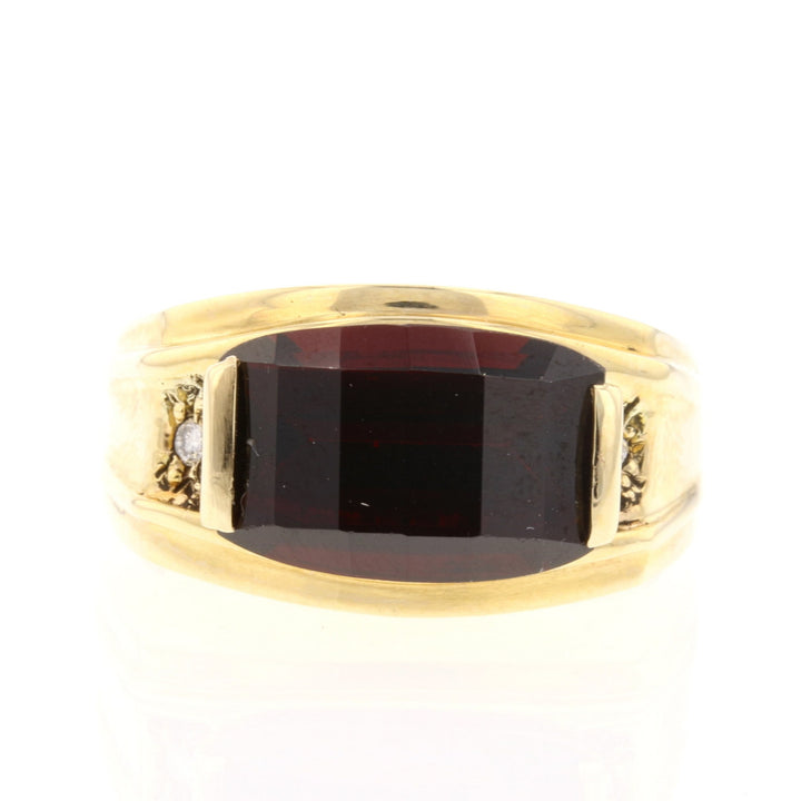 Checkerboard Garnet Ring - David's Antiques & Jewelry