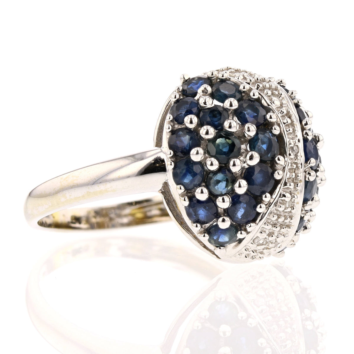 White Gold Sapphire and Diamond Ring