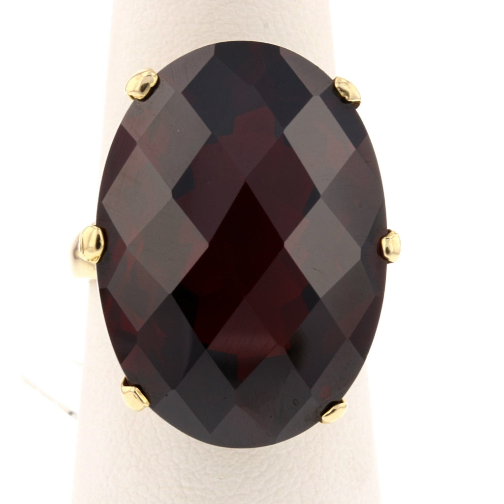 14K Yellow Gold Mozambique Garnet Ring - David's Antiques & Jewelry