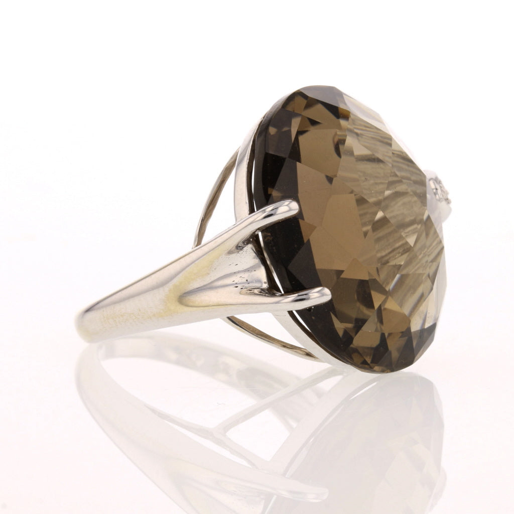 Round Smoky Quartz Ring