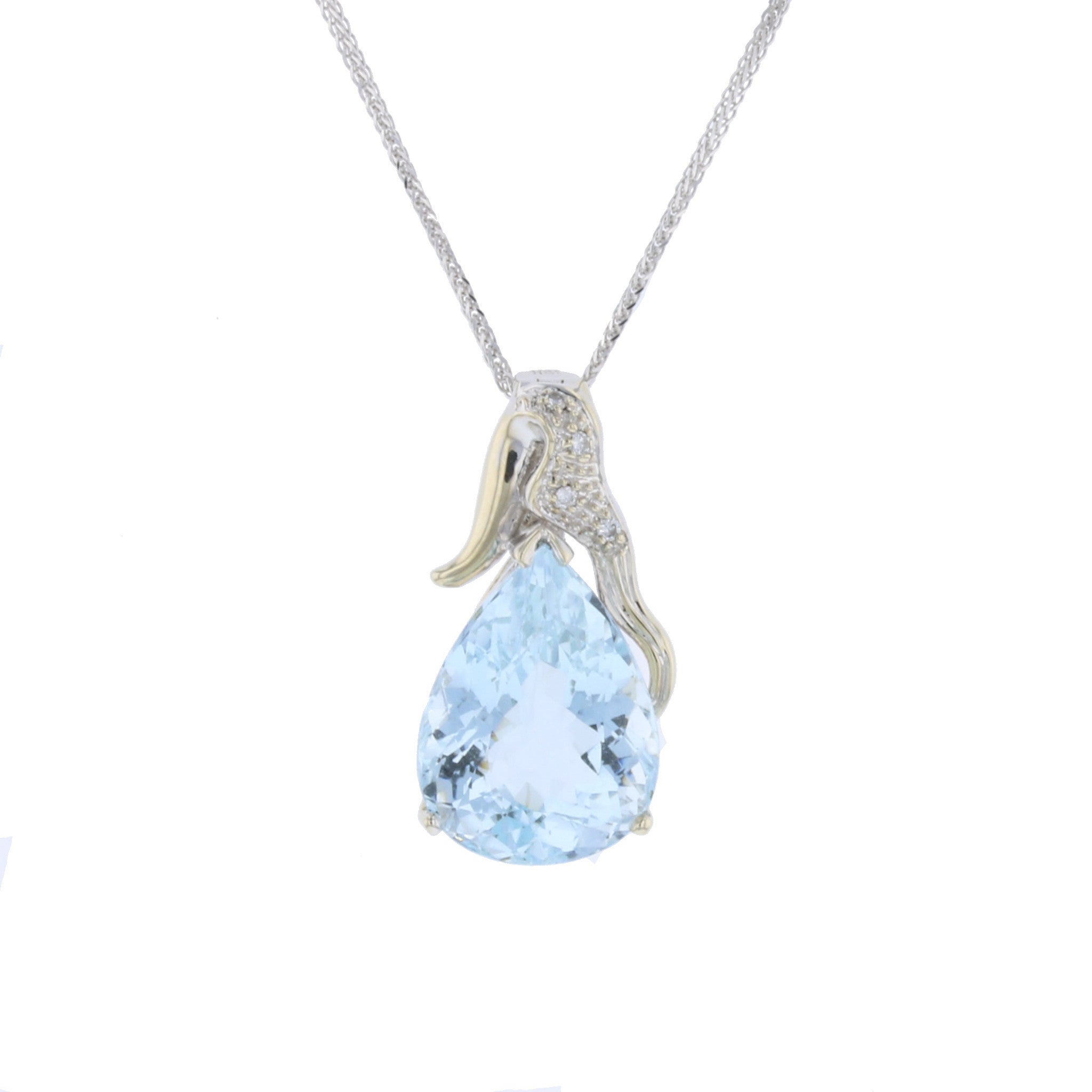 Pear Aqua White Gold - David's Antiques & Jewelry