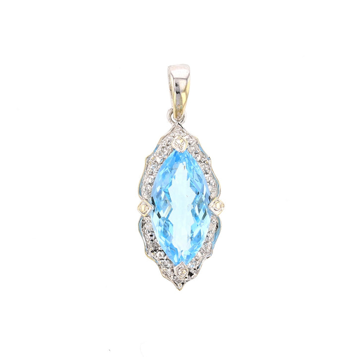 Topaz & Diamond Gold Pendant