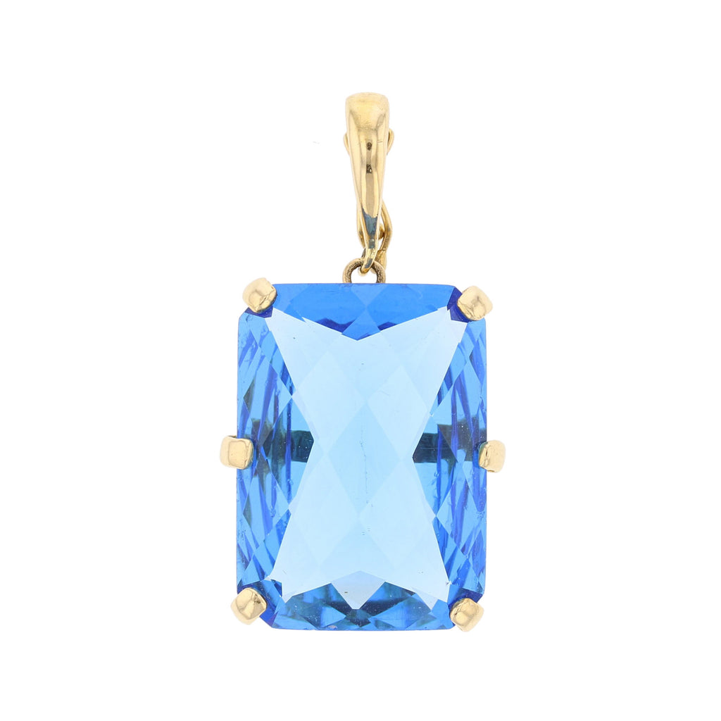 Blue Topaz Pendant - David's Antiques & Jewelry