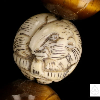 One of the netsuki beads close up