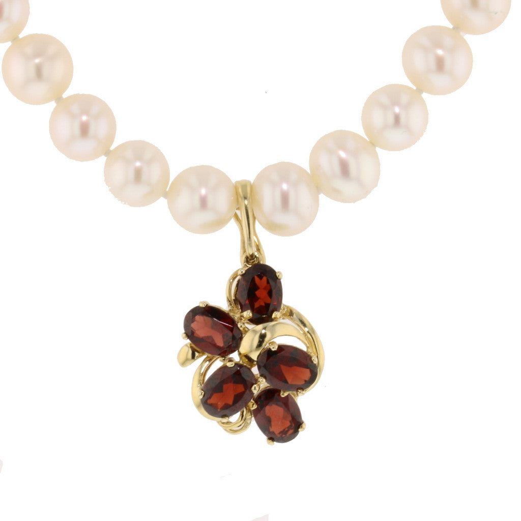 Abstract Flower Garnet - David's Antiques & Jewelry