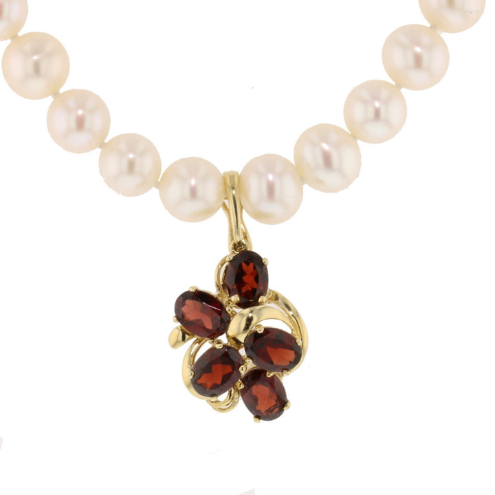 Abstract Flower Garnet - David's Antiques & Jewelry